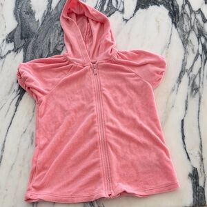 Old Navy Girls' Pink Hooded Zip-Up Sweatshirt